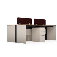Modular Office Workstation 4 Seater Quad Sharing Horizon Series Ek Design