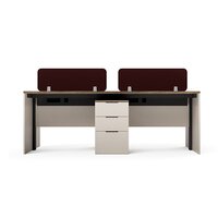 Modular Office Workstation 4 Seater Quad Sharing Horizon Series Ek Design