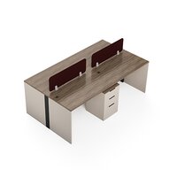 Modular Office Workstation 4 Seater Quad Sharing Horizon Series Ek Design