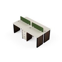 Modular Office Workstation 4 Seater Quad Sharing Neo Series Ek Design