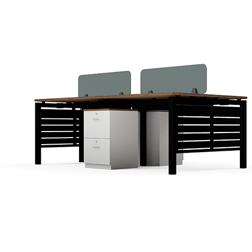 Modular Office Workstation 4 Seater Quad Sharing Sprint Series Ek Design