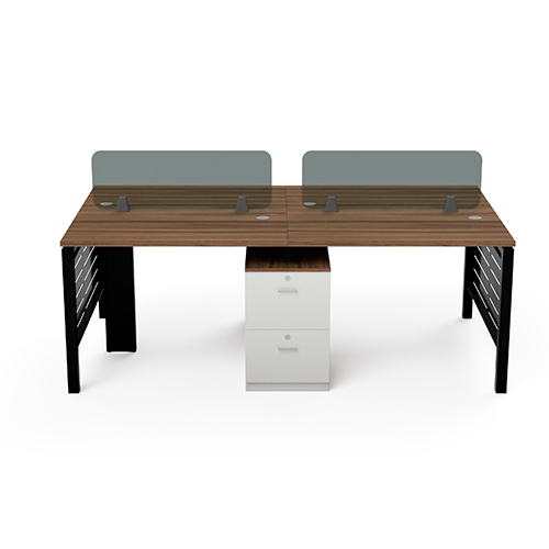 Modular Office Workstation 4 Seater Quad Sharing Sprint Series Ek Design