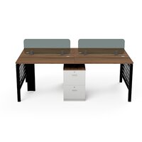 Modular Office Workstation 4 Seater Quad Sharing Sprint Series Ek Design