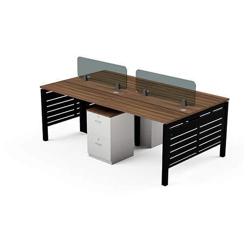 Modular Office Workstation 4 Seater Quad Sharing Sprint Series Ek Design