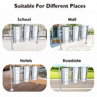 3 In 1 Stainless Steel Swing Dustbin