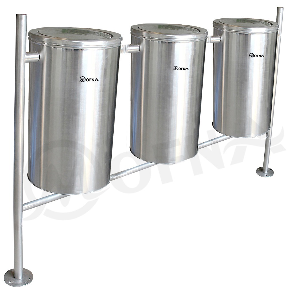Three In One Steel Trio Dustbin