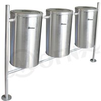 Three In One Steel Trio Dustbin - Capacity: 120 Ltr