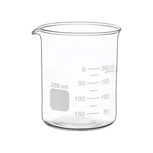 250Ml Chemistry Laboratory Glass Beaker - Color: Transparent