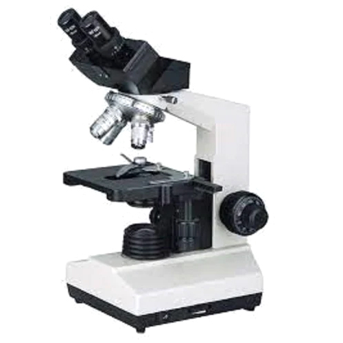 Laboratory Binocular Research Microscope - Color: Silver