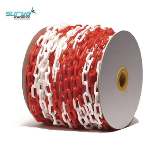 Pvc Chain For Road Barrier - Color: White Abd Red