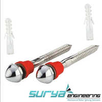 Rack Bolt Screw - 10mm Size, 120mm Length | Polished Silver Finish, Durable Stainless Steel For Heavy-duty Industrial Use