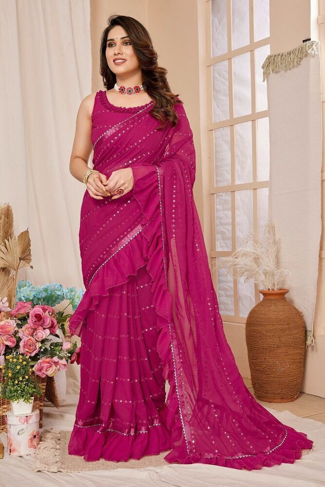 Partywar Saree - Color: Varied