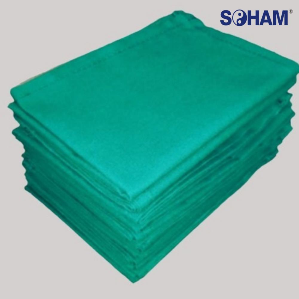 PR-1023 Hospital Skin Towels - 100% Cotton, 45x46 inches, Vat Green | High Absorbency, Antibacterial, Soft, Versatile for Patient Care