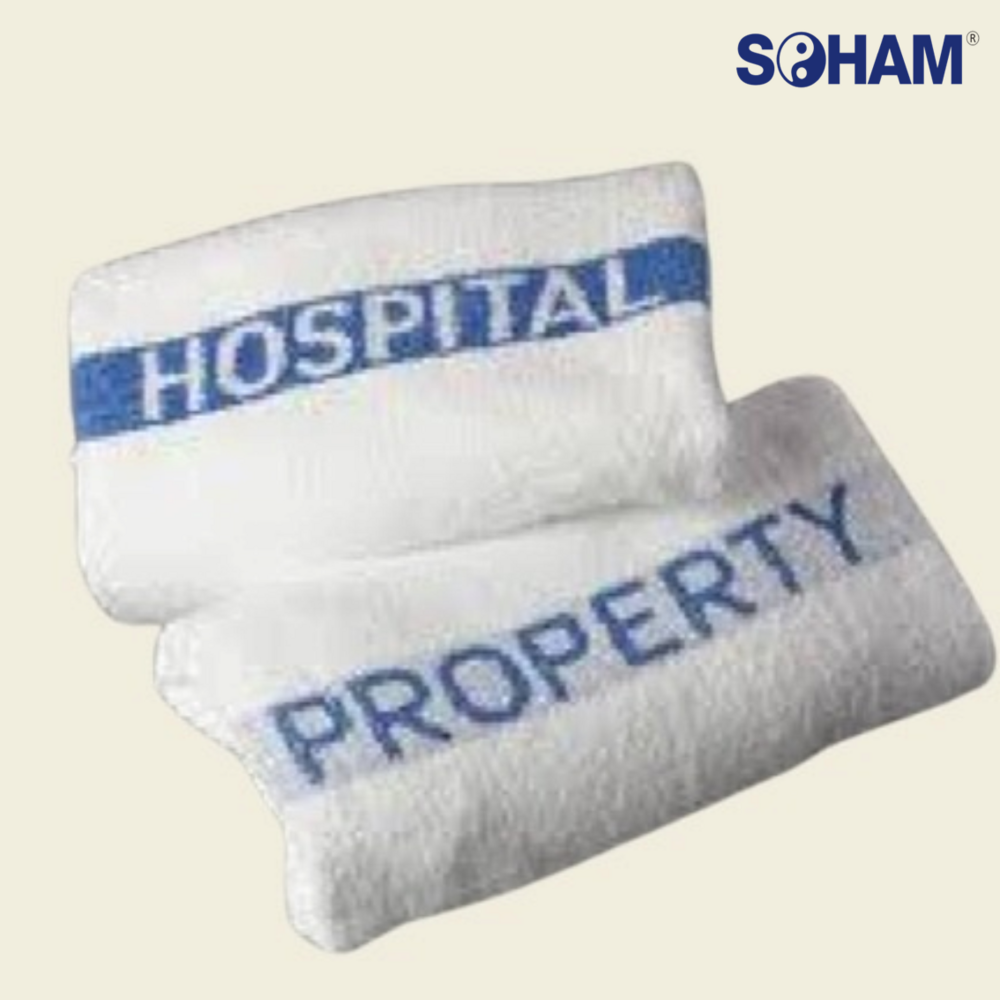 Pr-1015-Hospital Property Towels. - Color: White