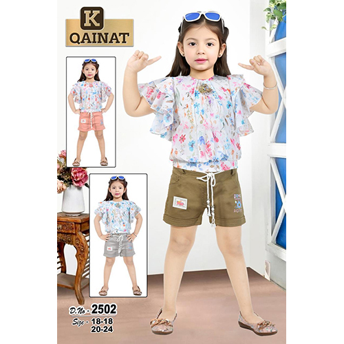 D.no-2502 Girls Shorts And Top
