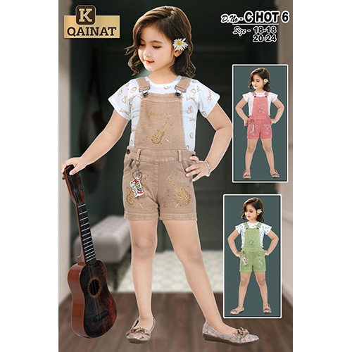 D.No-C Hot 6 Kids Short Dangri - Color: Different Available