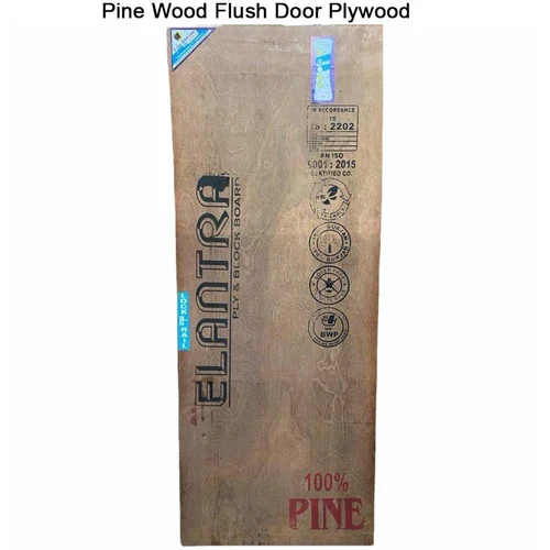 30mm Pine Wood Flush Door Plywood - 8x4 Feet Size, Strong Screw Holding Feature, Phenolic Glue, Grade 710