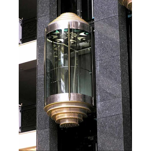 Glass Panoramic Passenger Elevator - Capacity: 1-2 Ton