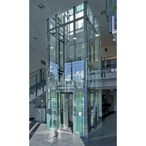 Modern Glass Elevator - Capacity: 1-2 Ton