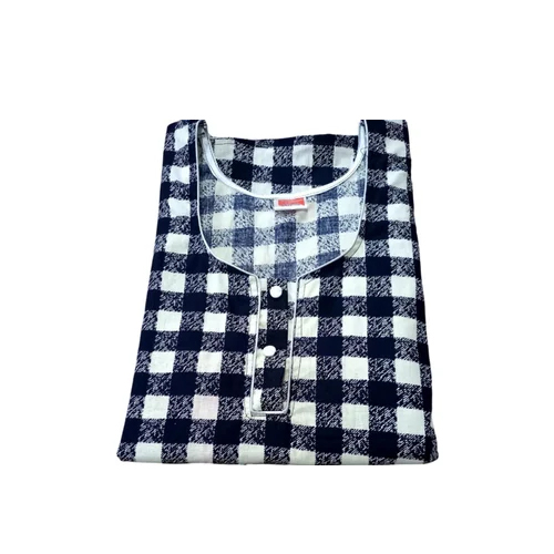 Ladies Check Cotton Night Gown