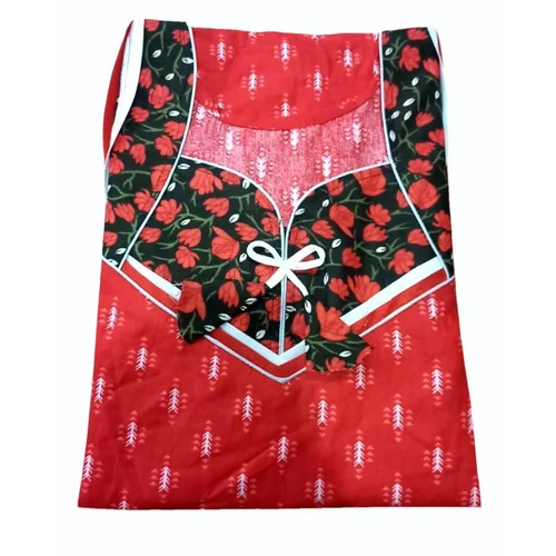 Ladies Regular Fit Printed Cotton Night Gown