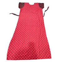 Ladies Regular Fit Printed Cotton Night Gown