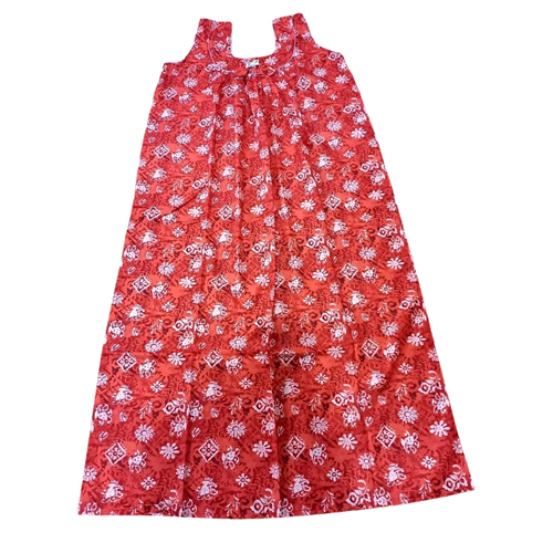 Cotton Sleeveless Printed Night Gown