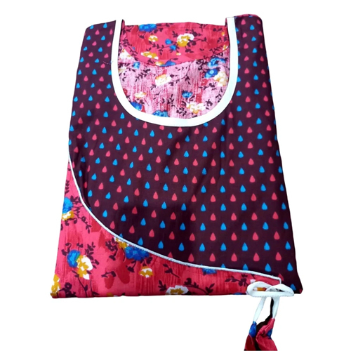 Pink Floral Cotton Night Gown