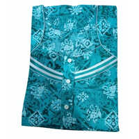 Sky Blue Printed Cotton Night Gown