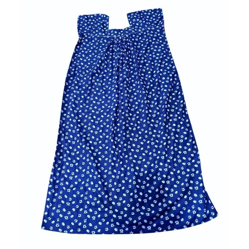 Royal Blue Floral Cotton Night Gown