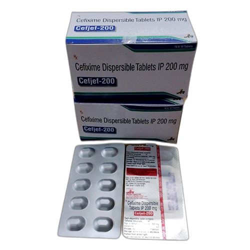 200 MG Cefixime Dispersible Tablets IP - 10 x 10 Strips | Suitable for Adults, Store in Cool Place, Effective Against Bacterial Infections
