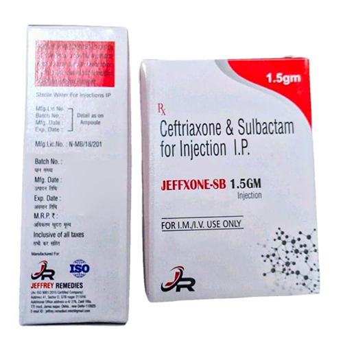 1.5 Gm Ceftriaxone And Sulbactam For Injection Ip - Drug Type: General Medicines