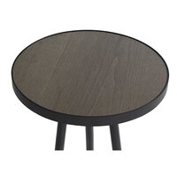 Trio Side Table with Black Metal Legs and Wooden Top