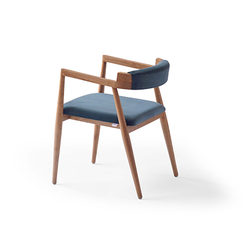 Urbane Solid Wood Dining Chair with Cushioned Upholstry
