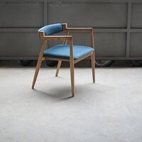 Urbane Solid Wood Dining Chair with Cushioned Upholstry
