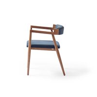 Urbane Solid Wood Dining Chair with Cushioned Upholstry