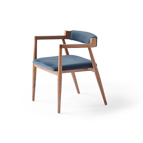 Urbane Solid Wood Dining Chair with Cushioned Upholstry