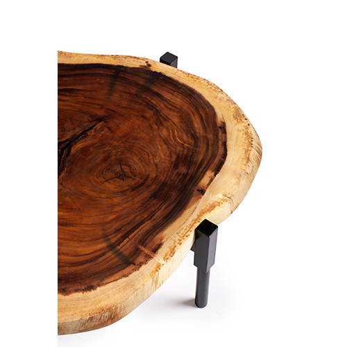 Wooden Centre Table Wooden Coffee Table Live Edge Table Centre Table with Metal Leg