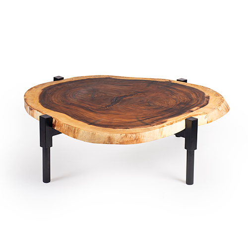 Wooden Centre Table Wooden Coffee Table Live Edge Table Centre Table with Metal Leg
