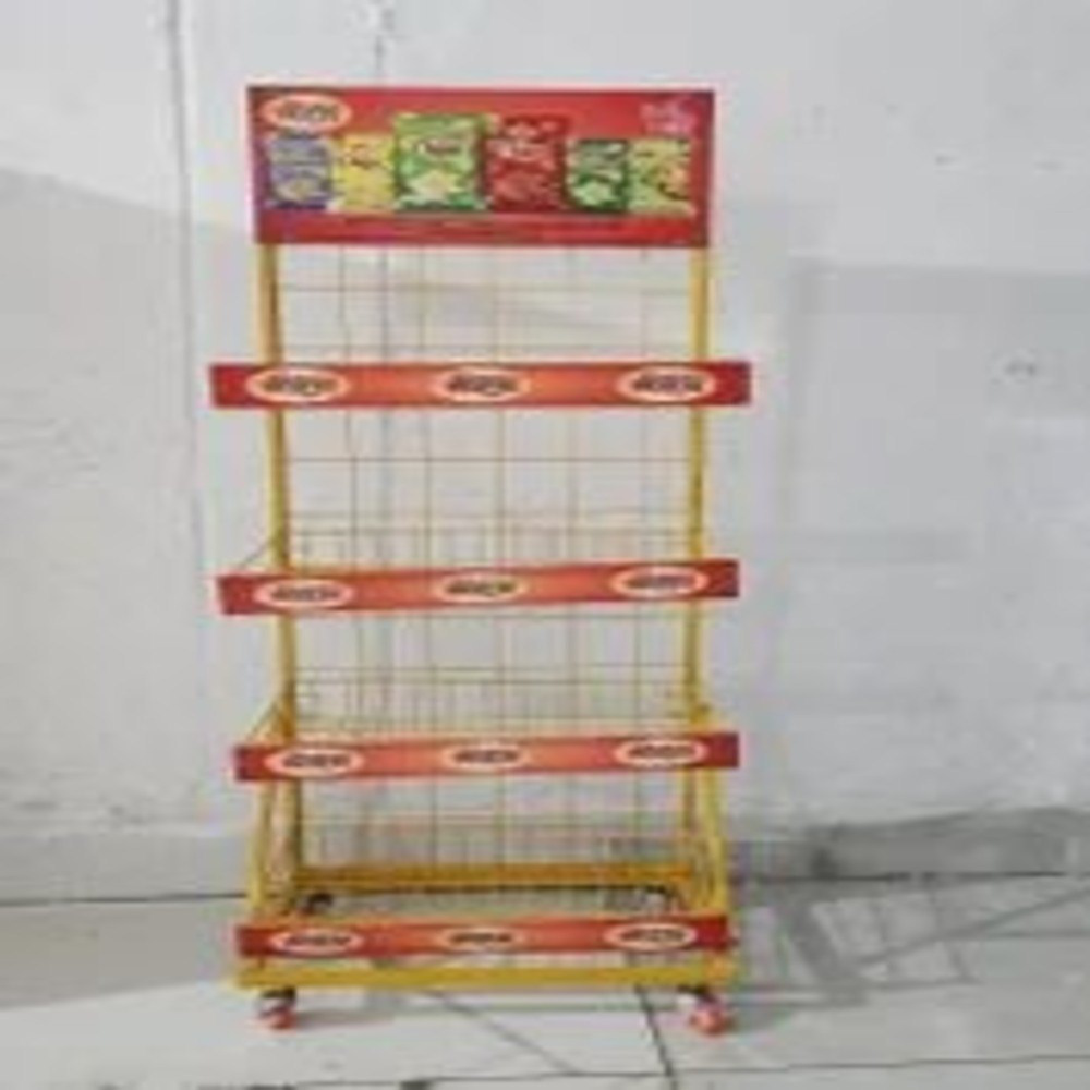 Display Stand - Metal Frame, Adjustable Height, Sturdy Base | Ideal For Trade Shows, Retail Displays, Versatile Usage, Easy Setup