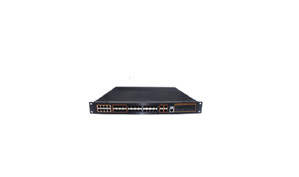 24-Port Gigabit Sfp +8Grj45 Combo+4-Port 10G Sfp    L3 Managed Industrial Switch - Color: Black