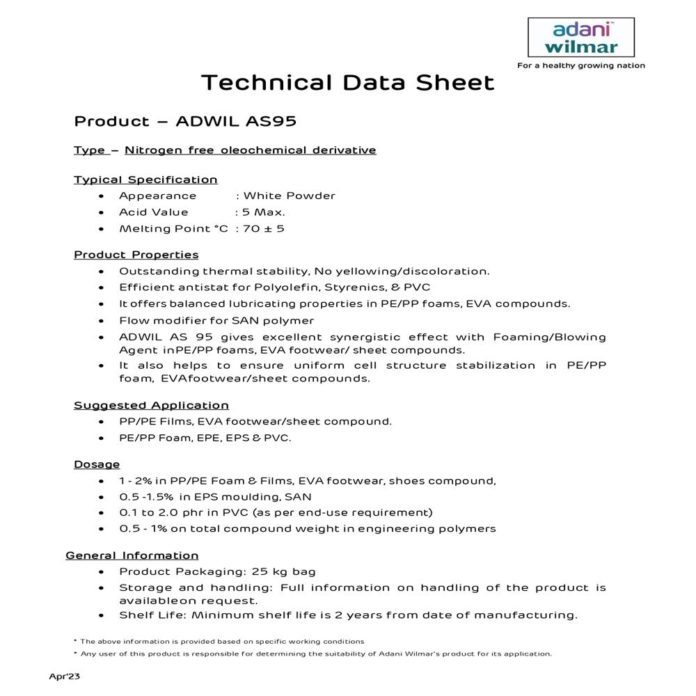 Adwil As95 - Application: Industrial