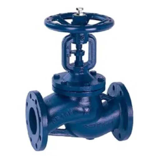 Cast Iron Globe Valve Flanged Type - Color: Blue