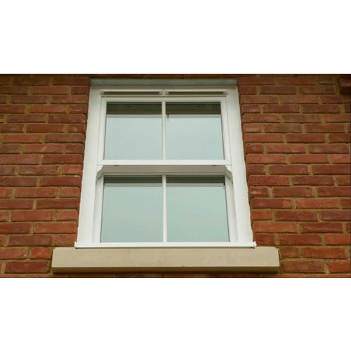8Mm Residential Upvc Sash Window - Color: White