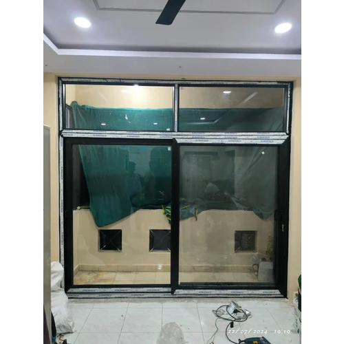 10Mm Matt Black Color Upvc Sliding Window - Color: White