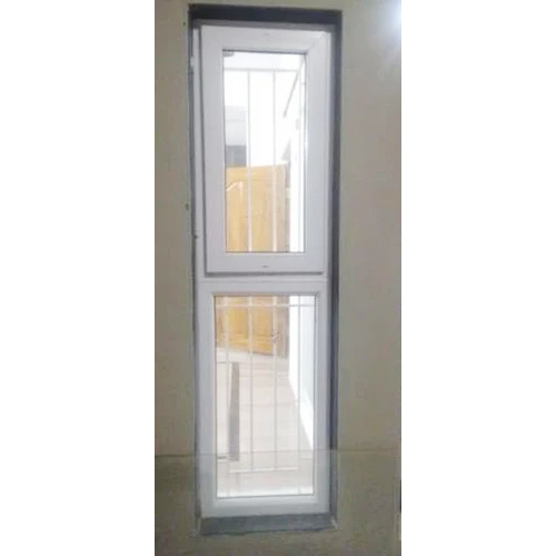 15Mm Vertical Upvc Glass Window - Color: White