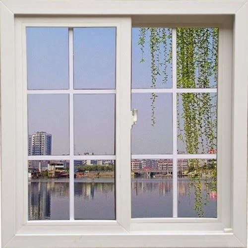 8Mm Double Door Upvc Sliding Windows - Color: White