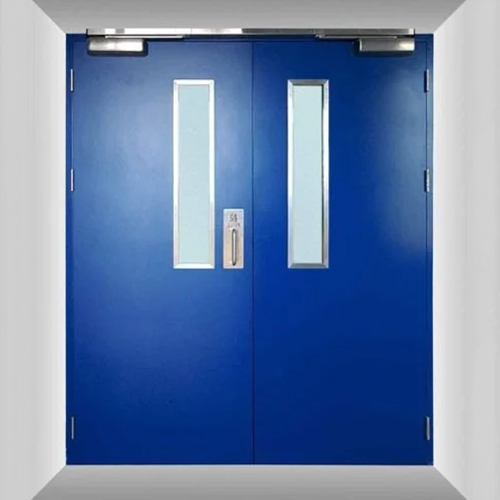 40Mm Metal Fire Resistant Door - Color: Blue