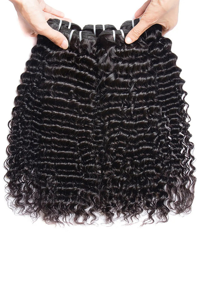 Deep Wave Bundles Human Hair Extension Brazilian Remy Hair Natural