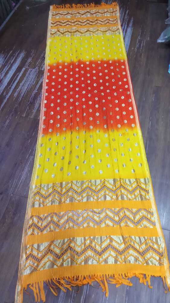 Chiffon Russel Dupatta - Cotton Material, Plain Pattern, Modern Design, Available In Different Colors | Washable For Easy Maintenance And Versatile Styling